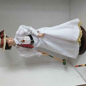 Norman Rockwell Cover Girls Porcelain Doll "Croquet"